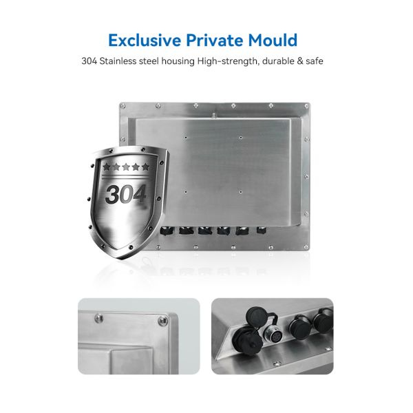 MJK 2026 15.6 Inch 4:3 Capacitive USB Interface LCD Touch Monitor New Waterproof VGA and VESA Hole Mounting