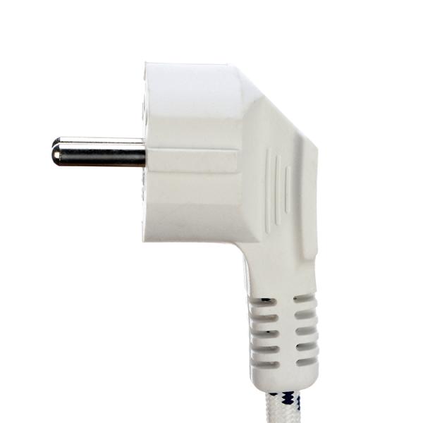 1 8m Braided/Cotton Cable Stripped End VDE Approved European Cee7/7 AC Cord for Steam Iron and Rice Cooker