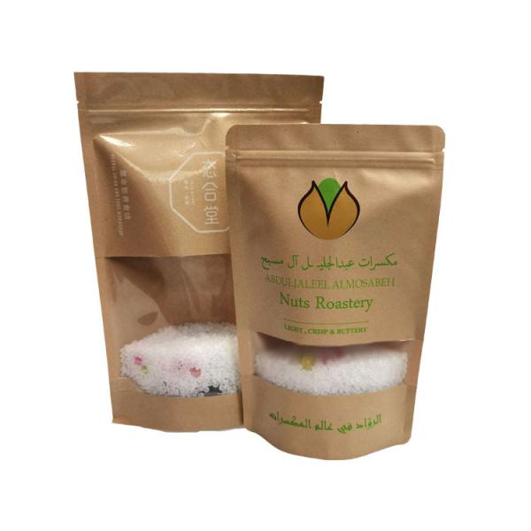 FDA Matt 6*10cm Kraft Paper Pouch For Food Packaging