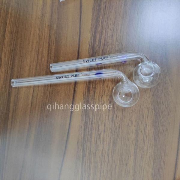 wholesale sweet puff glass pipe oil burner water pipe  12/14/15/16 cm for somking pipe