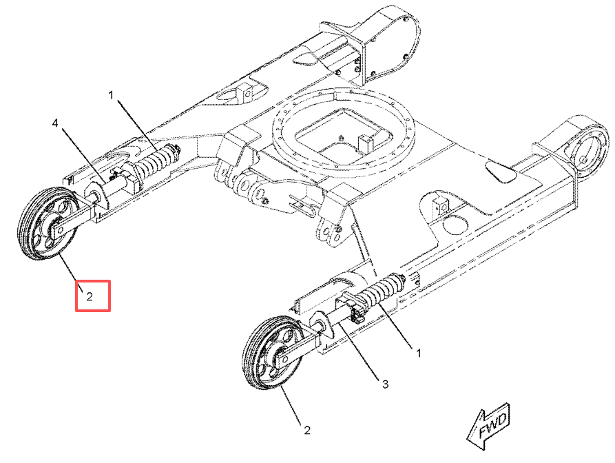 High Quality UNIWAY Front Idler 353-5578 3535578 Excavator Guide Wheel Group