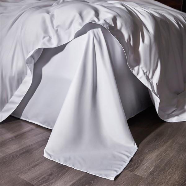100% Cotton White Bedding Sheet Set For Five Start Hotel