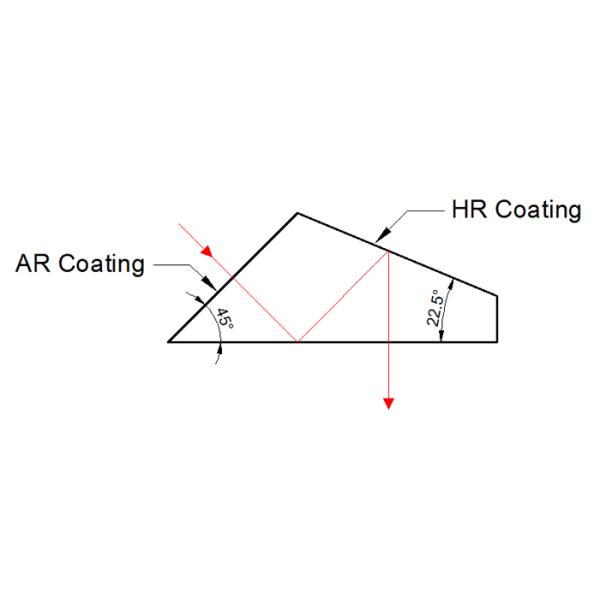 Custom CVD ZnSe Half Penta Prism With Low absorption