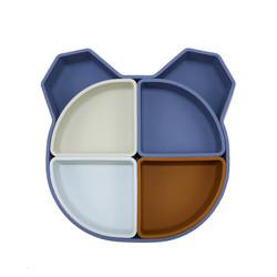 O urso Panda Shape Toddler Silicone Plates ajustou Eco não tóxico amigável