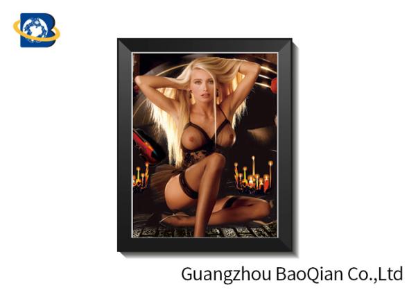 3D Flipped Wall Decorative Photos With Sexy Naked Beautiful Girl