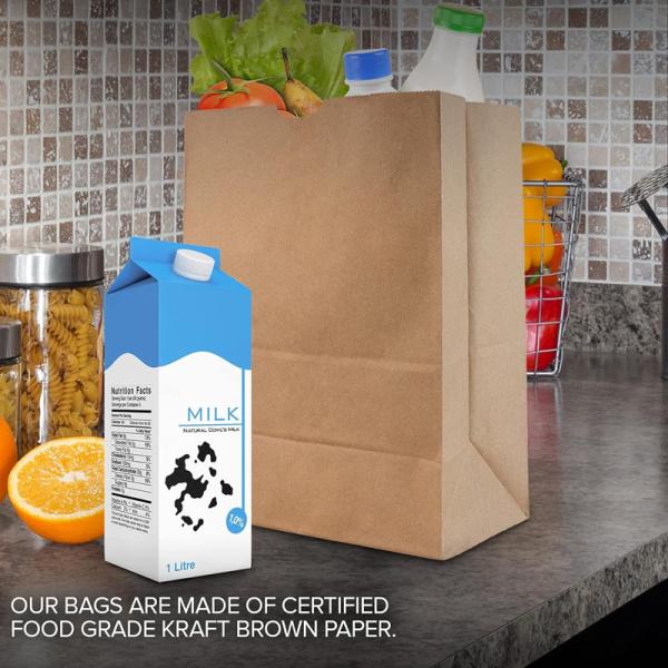 Large Paper Bags Kraft Brown Paper Grocery Bags for Grocery Shopping