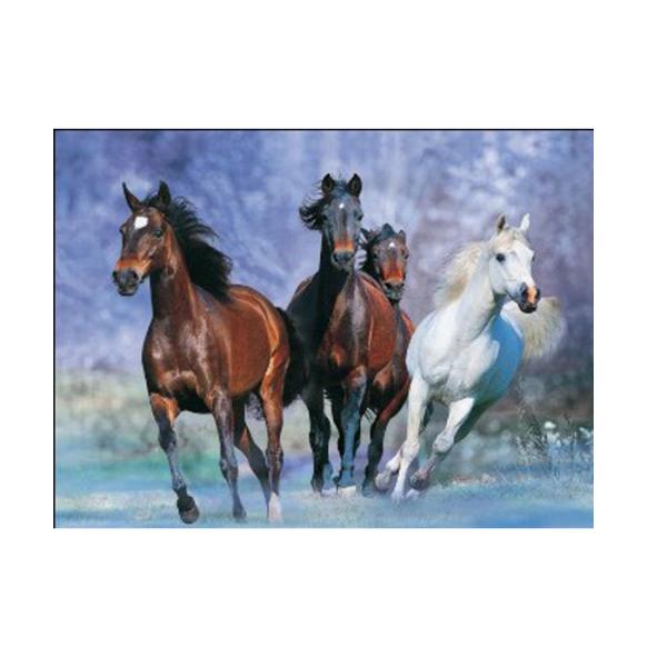 Runnig Horse 3D Lenticular Pictures For House Decorative 0.6mmPET