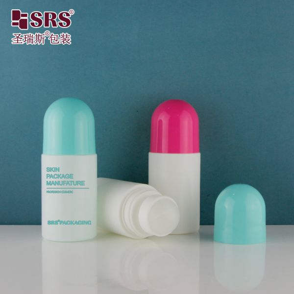 60ml 2 oz Custom Color PP PCR Eco-friendly Plastic Bottle Deodorant Roll on Packaging