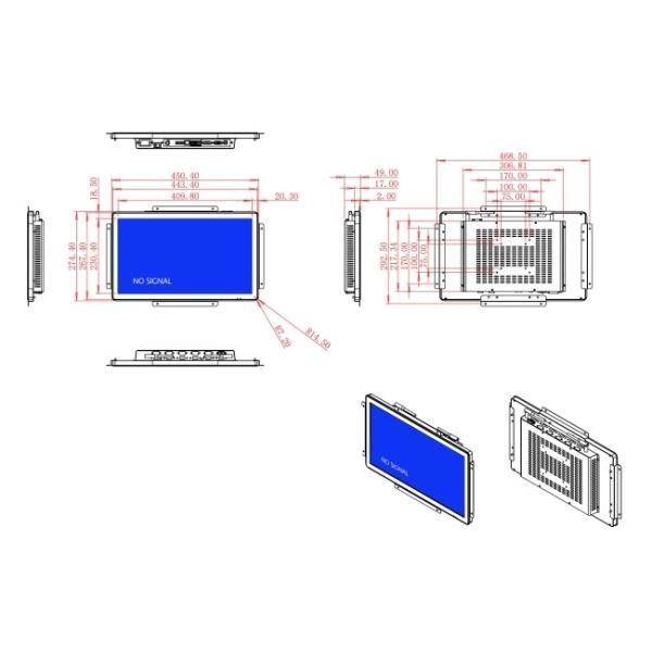 18.5-Inch Embedded Vision Terminal for Digital Advertising, Traffic Control Systems, Industrial Equipment, and Public Signage