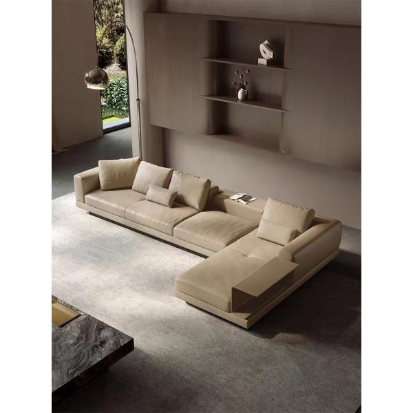 Italian Minimalist Luxury Hotel Furniture Corner Living Room Large Sofa