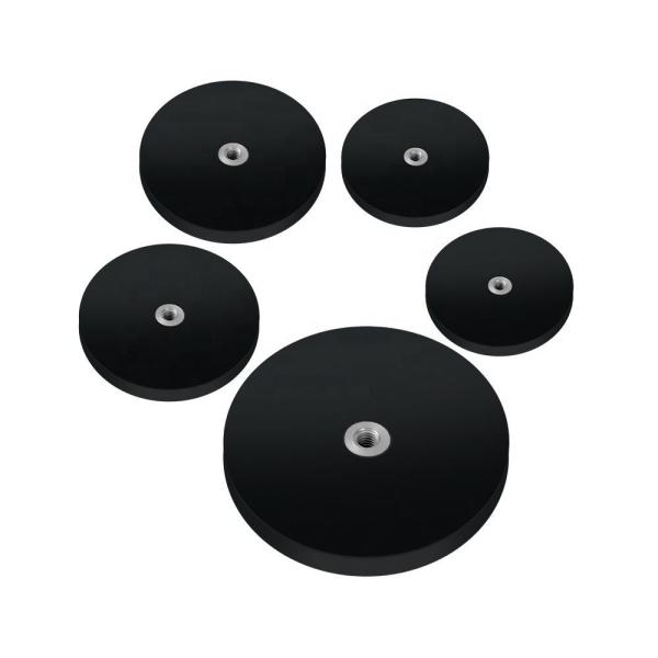 TT Type Black Rubberized Magnet Rubber Covered Magnets High Durability