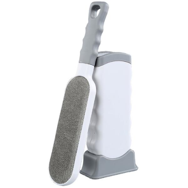 ABS Plastic Pet Hair Remover Brush With Self Cleaning Base