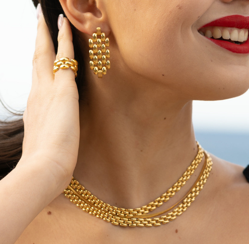 18K золотой женской моды толще латуни цепочки подвесные ожерелья