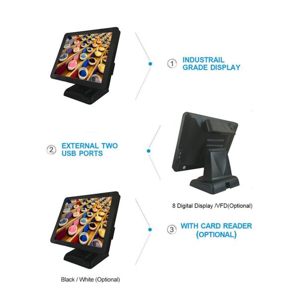 17 Inch Black Color Pos Cash Register Full Flat Hospitality With Plastic Housing