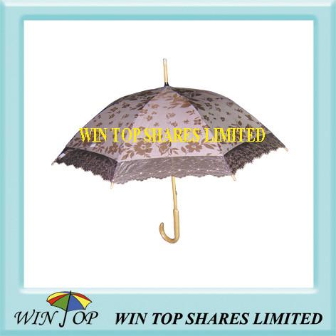 21 Ladies Straight Sun Umbrella with Lace