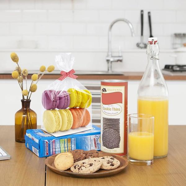 Flat Bottom Cellophane Bags, 3x2x6.5 Inches Gusseted Cellophane Bags With Paper Insert, Recyclable, Sustainable