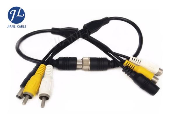 Rear View Camera Video Power Cable With 4 Pin Male To Female Aviation Connector