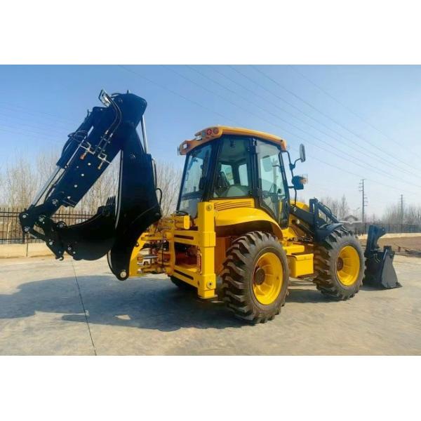 Cummin Engine 4WD Backhoe Loader SAM388H with 6 in 1 Bucket Hot Sale in Angola