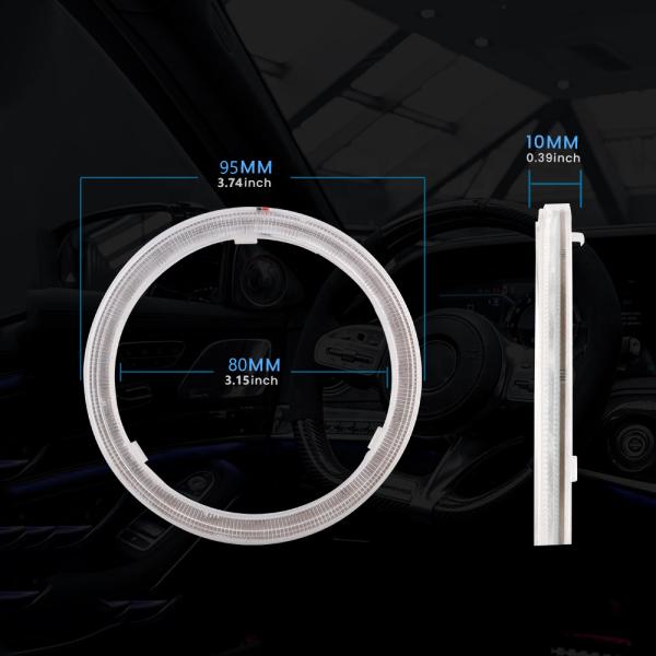 RGB Auto Colorful LED Halo Rings For Headlights , 95mm Angel Eyes LED Lights