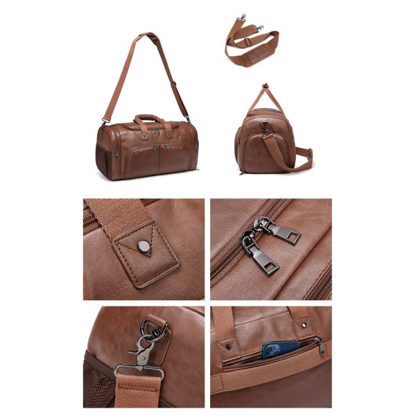 MingLu Custom Logo Большая кожаная сумочка для выходных для мужчин