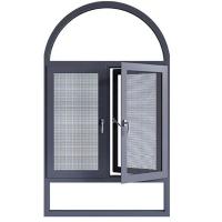 fenêtres en aluminium à double vitrage pour les rideaux suspendus dans la chambre