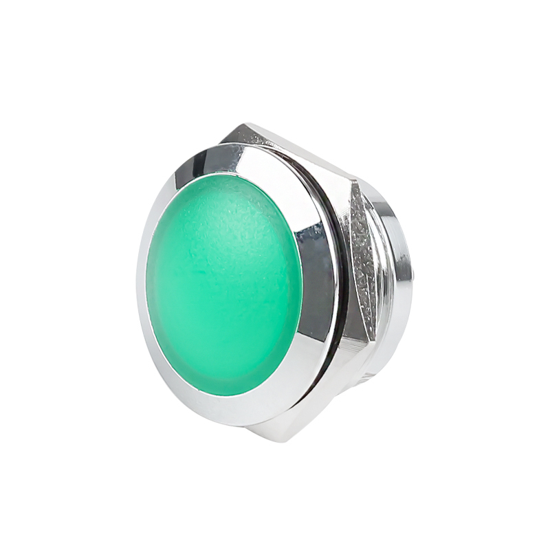 Metal Indicator Light Single Color 19 Mm For Power Equipment LED Signal Light Waterproof 12V 24V Red Green Yellow Blue