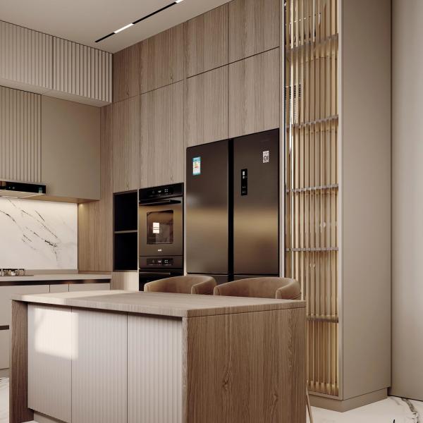 Professional Suppliers Custom Wood Grain Kitchen Cabinets Solid Wood Kitchen Cabinet