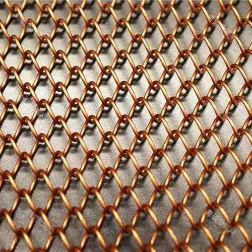 Indoor / Outdoor Brass Decorative Metal Mesh With Antique Finish For Luxury Residential Project