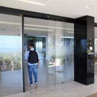 YIWAN Light Load Pedestrian Auto Glass Door System Sliding Door Motorized 24G