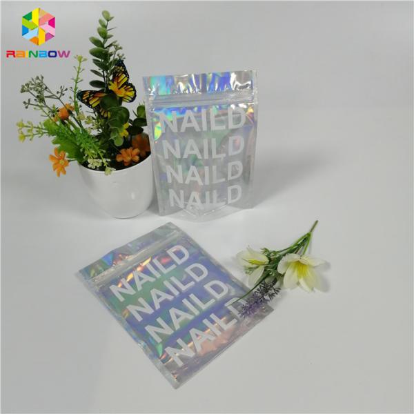 Молния печатания цифров пластиковая стоит вверх сумка алюминиевой фольги для тени косметики/глаза