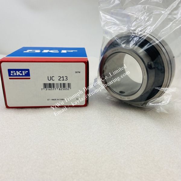 Insert bearing with set screw locking and extended inner ring UC213