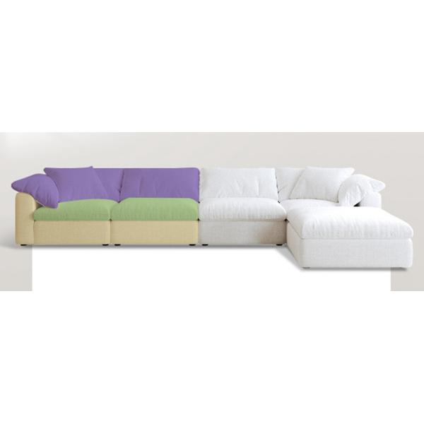 BN Italian Furniture Large Seat Deep Fabric Sofa Sailboat Living Room Corner Sofa
