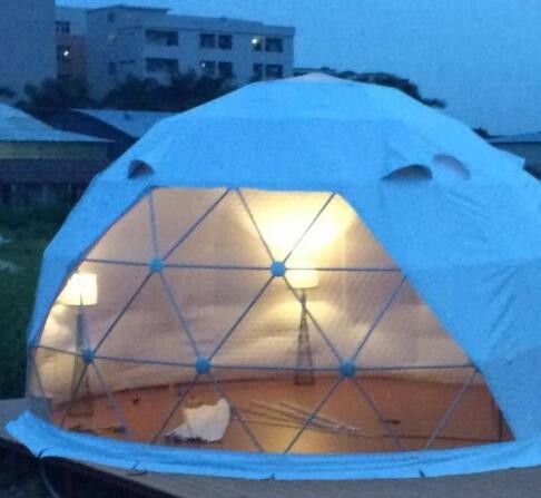 Шатры партии купола чехла из материи PVC шатра геодезического купола половинной сферы диаметра 6M