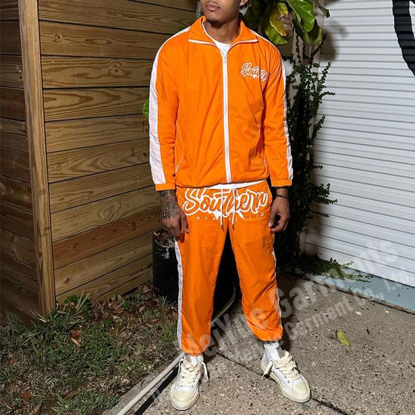 Vêtements de course à la mode pour hommes surdimensionnés Vêtements de course à deux pièces