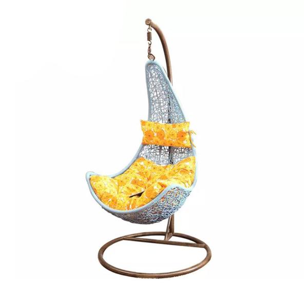 H1240mm W800mm Rattan Egg Swing Chair , Rattan Egg Chair Outdoor All Weather Use