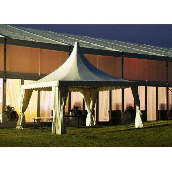 Luxury Manual Decorated PVC Garden Wedding High Peak Pagoda Canopy Tent For Event