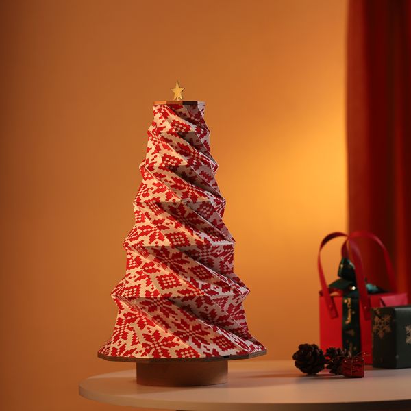 1200mAh Cylindrical Floor Christmas Paper Lamp Home Decoration