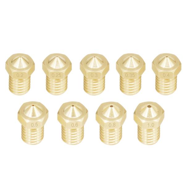 GT2 Pitch 2mm MK8 Copper 3D Printer Nozzle Size 12.5mm X 7mm