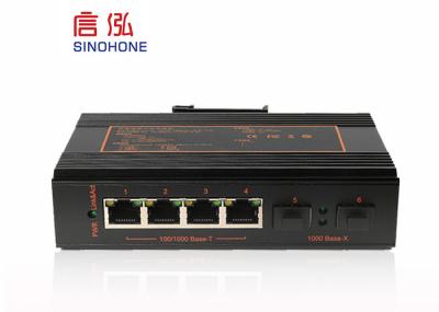 Single Mode Fiber Optic Network Switch 6 Ports Unmanaged Industrial Ethernet Switch