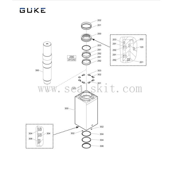 Набор HB2500 3363122470 уплотнения ремонта молотка Copoc Epiroc атласа гидравлический