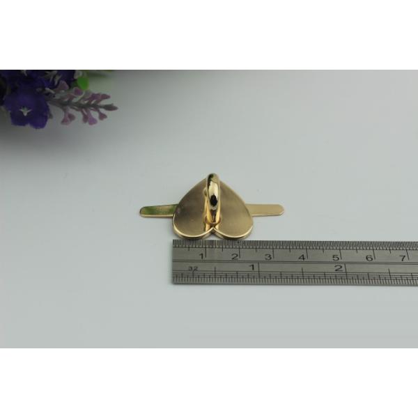 Promotional custom love heart shape 25 mm light gold metal handbag arch bridge wholesales