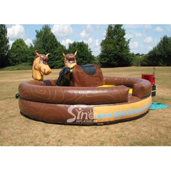 Commercial giant adults outdoor inflatable mechanical horse ride for fun