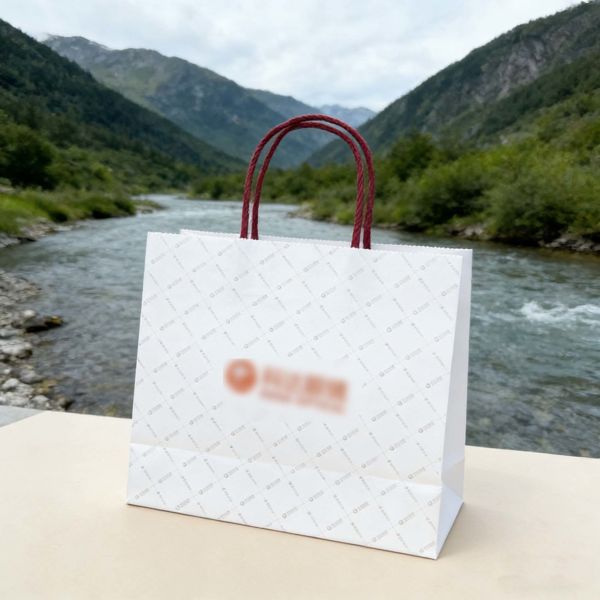 Customizable Disposable Kraft Paper  twisted  handle  Bag Printing  Take Away Bag Shopping Bags