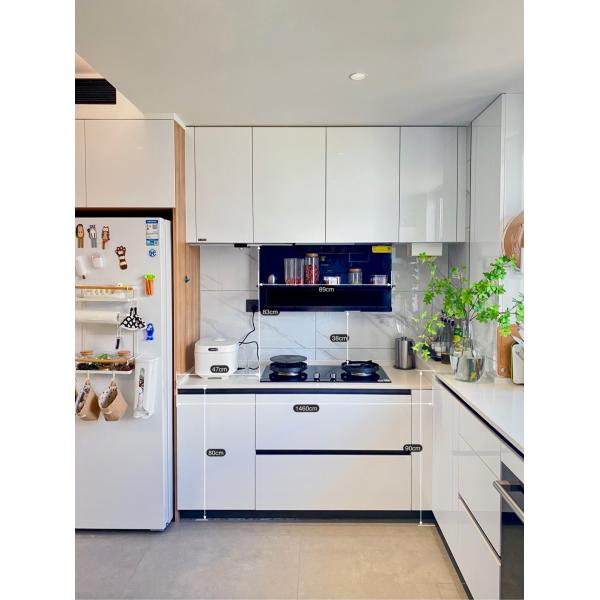 Diseño modular de PVC de estilo simple, moderno y personalizado para gabinetes de cocina de hotel