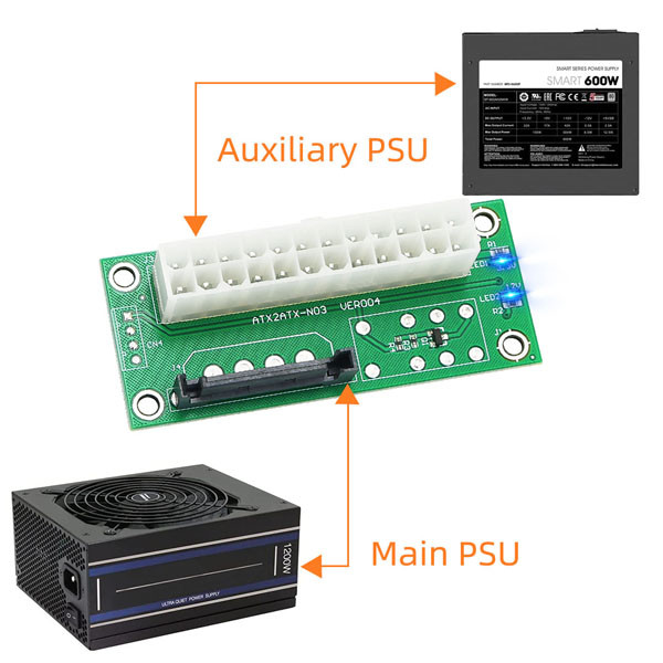 Dual PSU Synchronous Power Board 3mil With 15 Pin Connector