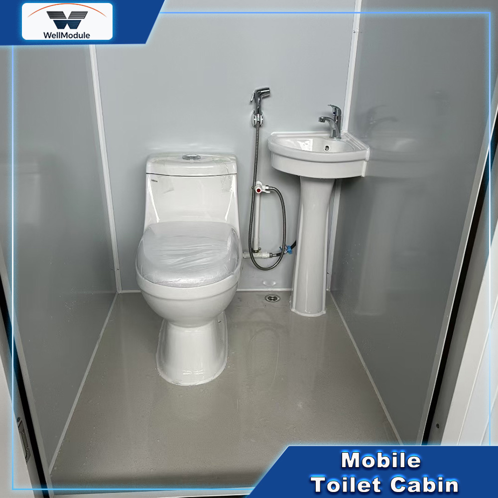 Customized Prefabricated Toilet Unit with Modern Design for Construction Projects, Parks, Schools and Commercial Areas