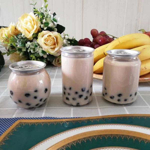 Transparent PET 350ml 600ml Plastic Beverage Bottles