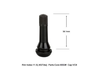 Snap In Passenger Car Valve Stems TR414 Aluminum Or Brass EPDM Or Natural Rubber