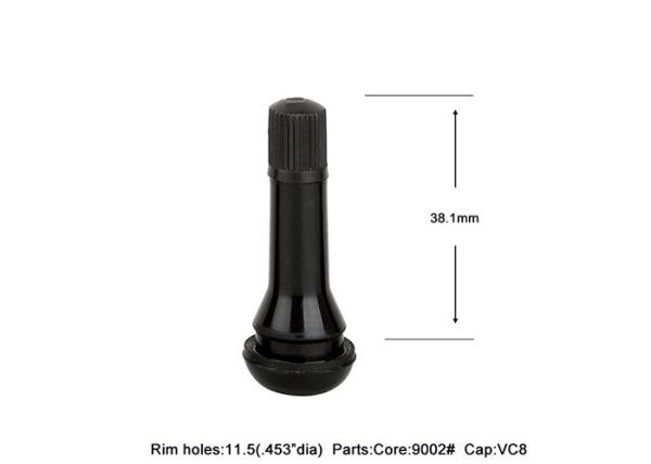 Passenger Car Snap In Tire Valve Stem TR414 Brass Or Aluminum Material