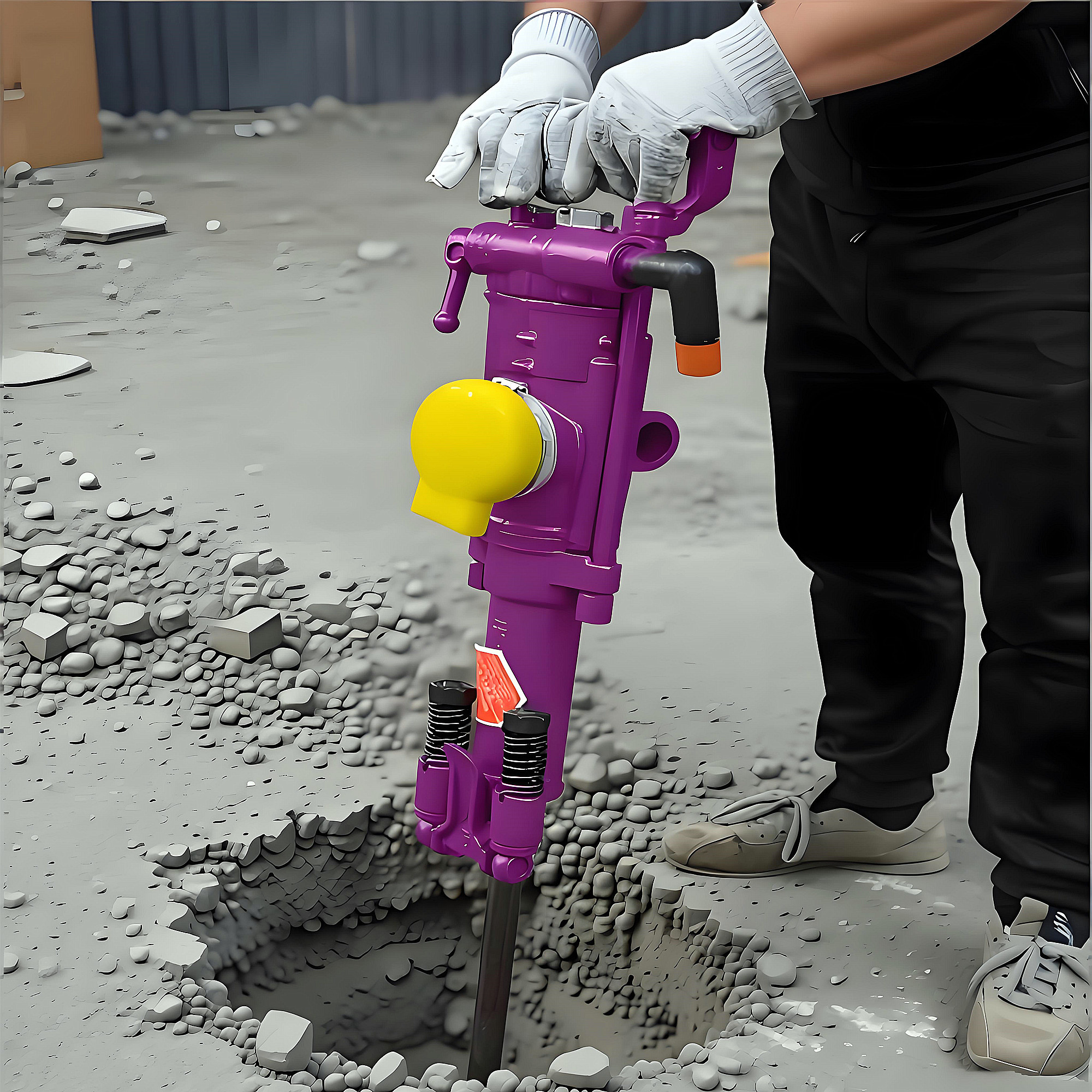 Hand Held Rock Drilling Machine Quarrying Roadworks Breaker Hammer Pneumatic Rock Drilling Rig